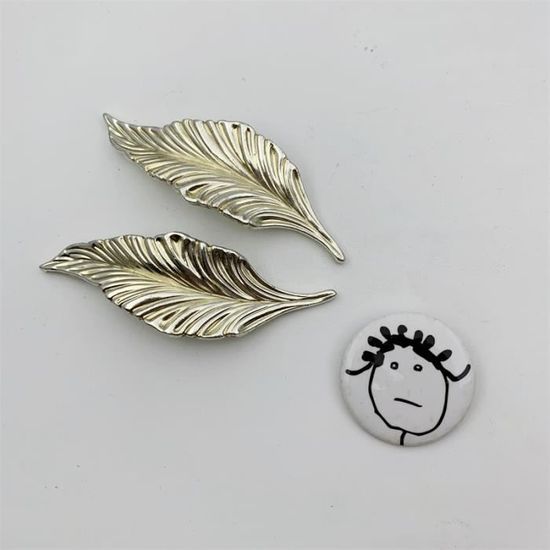 Assiette De Rangement En Forme De Feuille Dorée - 2 Plateaux En Acier Inoxydable Pour Fruits, Bijoux, Décoration Bureau