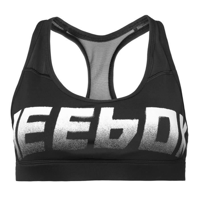 REEBOK Brassière HERO RACER - Femme - Noir