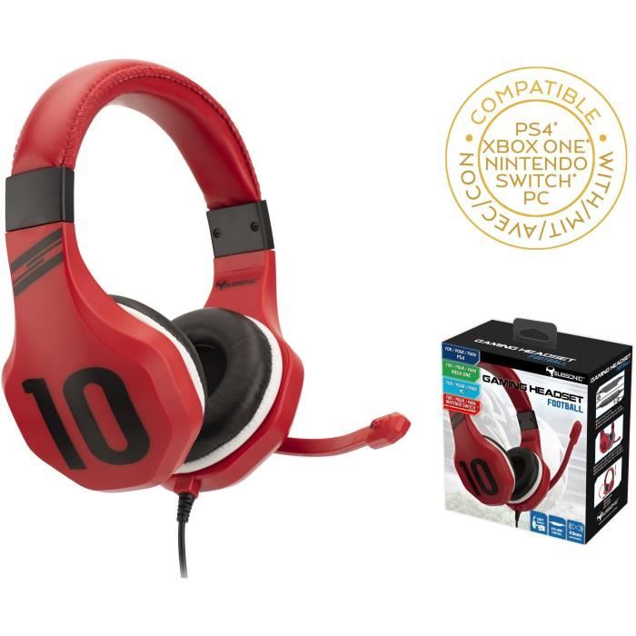 SUBSONIC Casque Gaming avec micro pour PS4 Xbox One PC Nintendo Switch