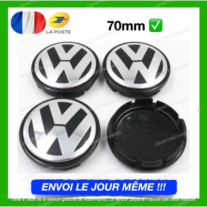 4 x centre de roue cache moyeu VW 70mm logo volkswagen emblème 7L6601149B