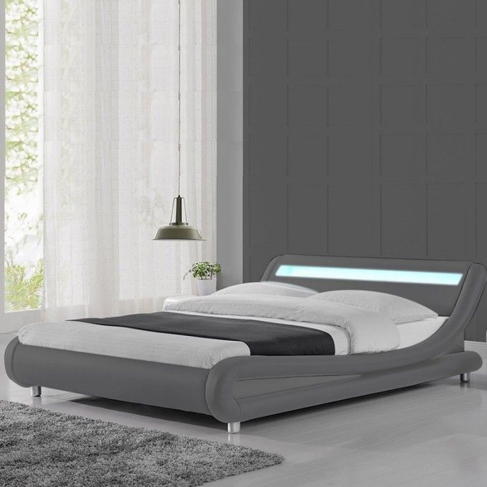 Lit led design Julio - Gris - 140x190