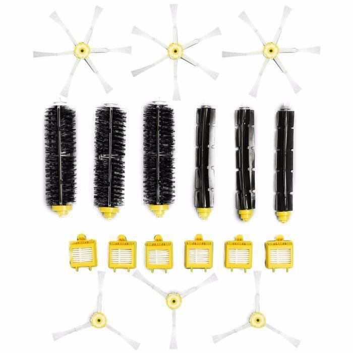 18 Pcs Kit Brosse Latéral Filtre Nettoyage Pour Aspirateurs iRobot Roomba 700 760 770 780 Serie