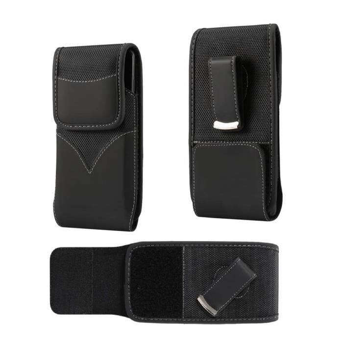 Nouveau Style Étui Housse Nylon avec Rotation Clip de Ceinture pour Thomson Serea 405 > Noir