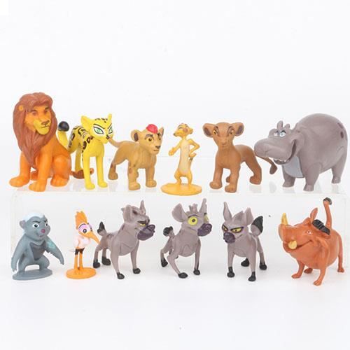 Dessin animé Lion gardien roi Kane Simba PVC action poupée classique 4 cm personnage meilleur cadeau de Noël / ensemble de 12 pièces