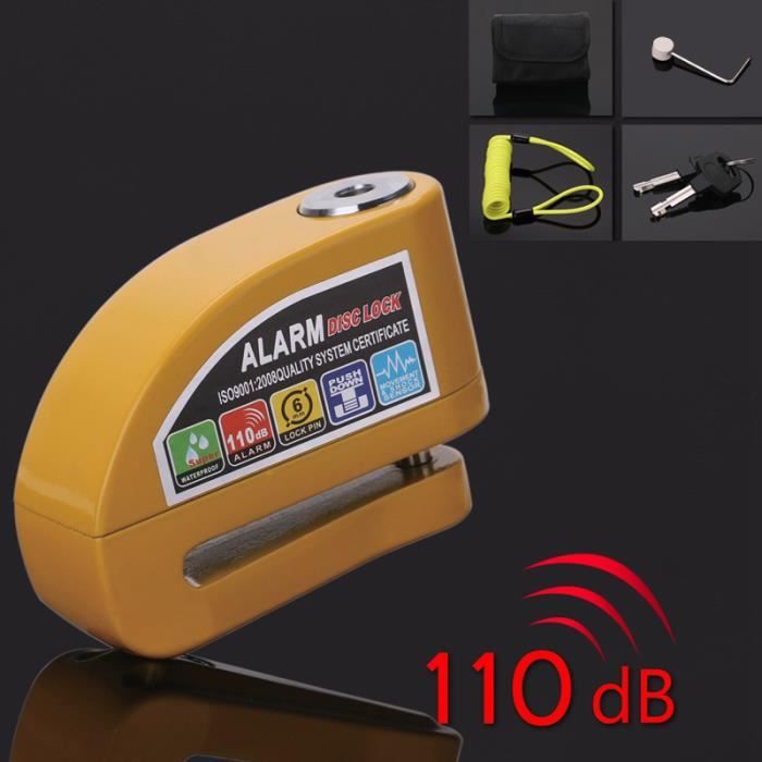 Alarme Rappel /à Ressort de Verrouillage de S/écurit/é pour Moto Scooter Orange C/âble de Rappel dAntivol Keenso 3.5MM C/âble de S/écurit/é C/âble Cadenas /à Disque