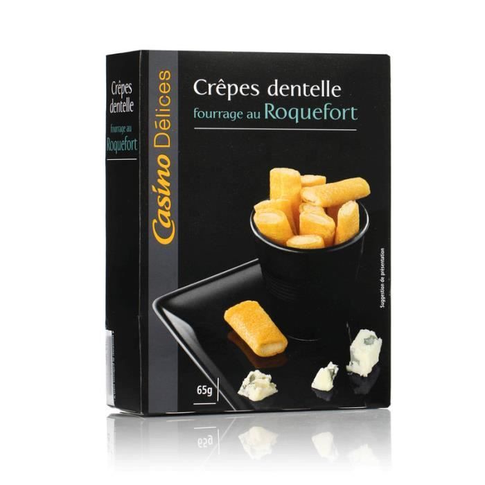 CASINO Dél. Crêpes Dentelle Fourrage Roquefort 65g