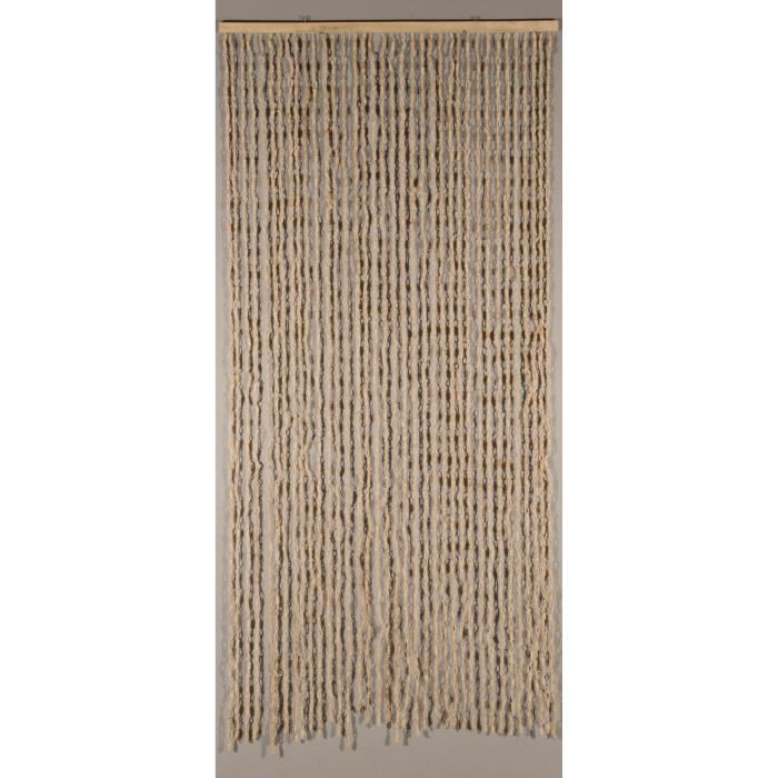 Rideau de porte Maïs Nuage blanc 90 x 200 cm