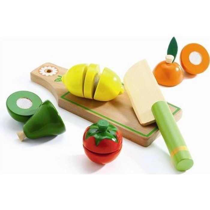 DJECO - Fruits et légumes en bois à couper