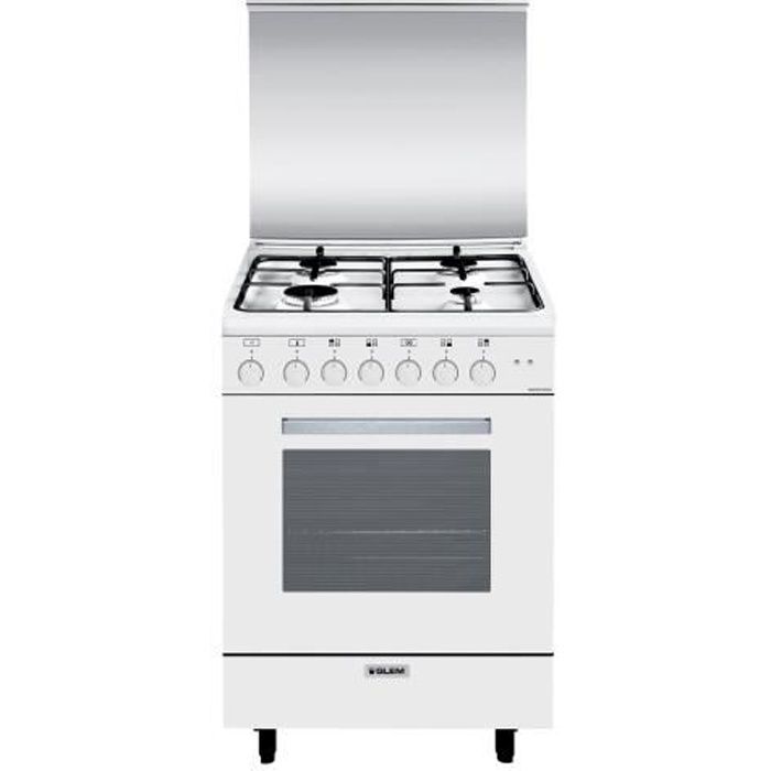 Glem A664MX6 Cuisinière pose libre largeur : 60 cm profondeur : 60 cm hauteur : 85 cm blanc