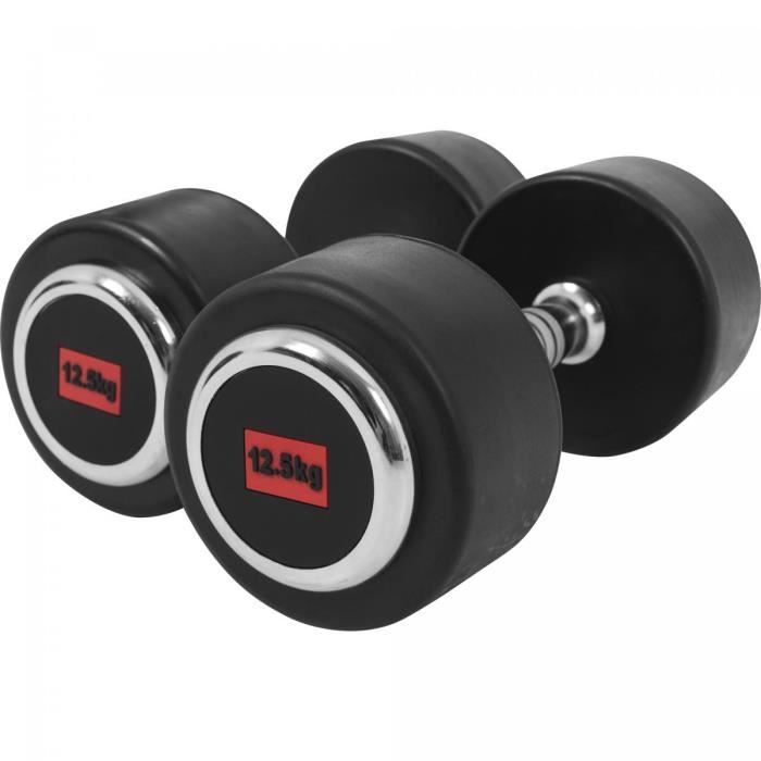 Paire d'haltère rond Gorilla Sports PRO - 2 x 12,5 KG