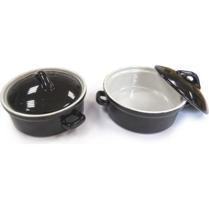 Mini cocotte ronde 10x3,5 Noire - 6503123 Hobbycook