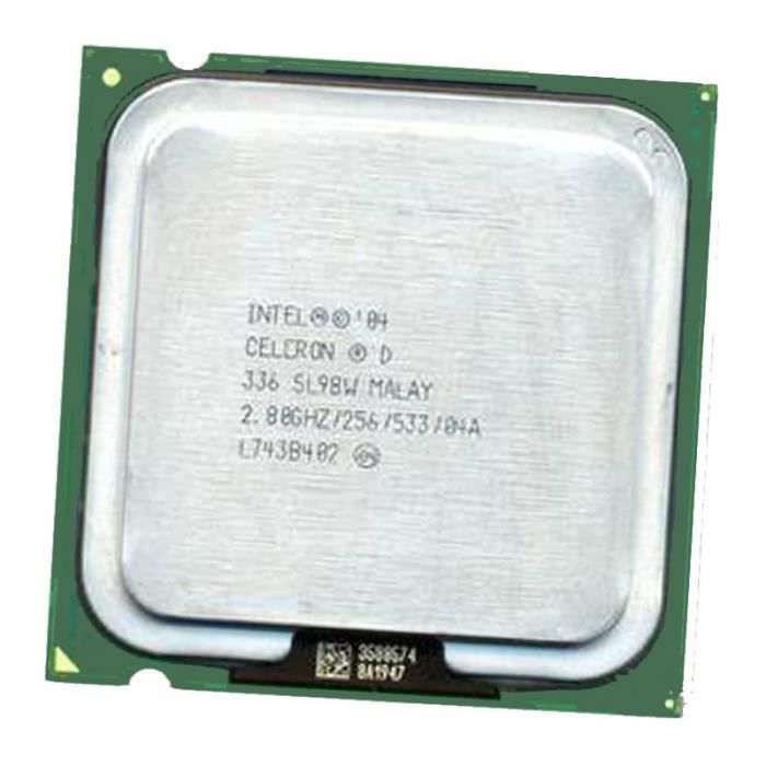 Processeur CPU Intel Celeron Dual Core 336 2.8Ghz 256Ko 533Mhz LGA775 SL98W Pc