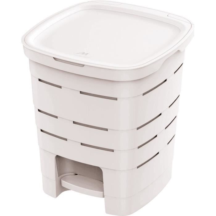 MONDEX Poubelle Signature - 6 L - Blanc