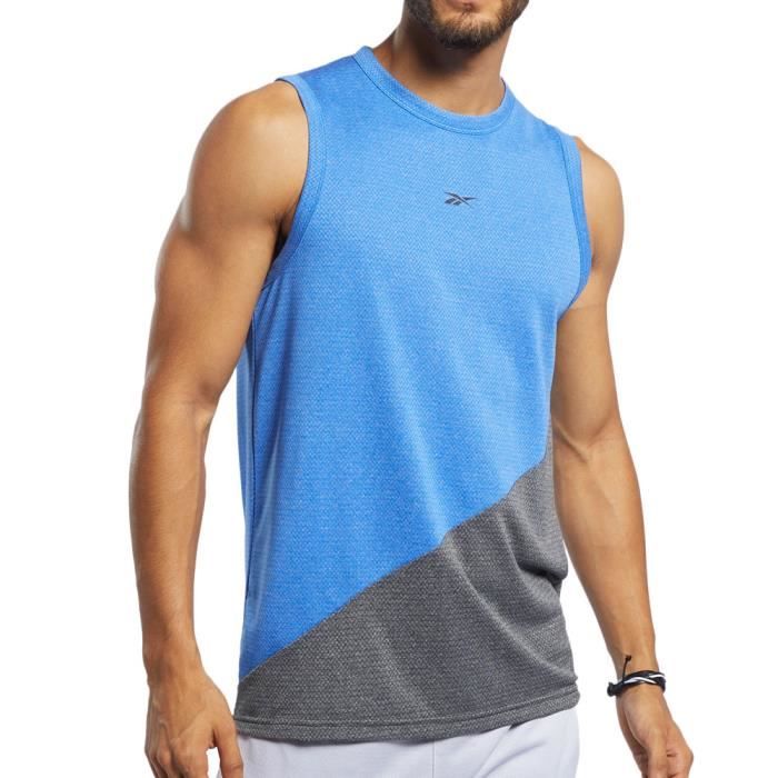 Débardeur Bleu Homme Reebok Workout