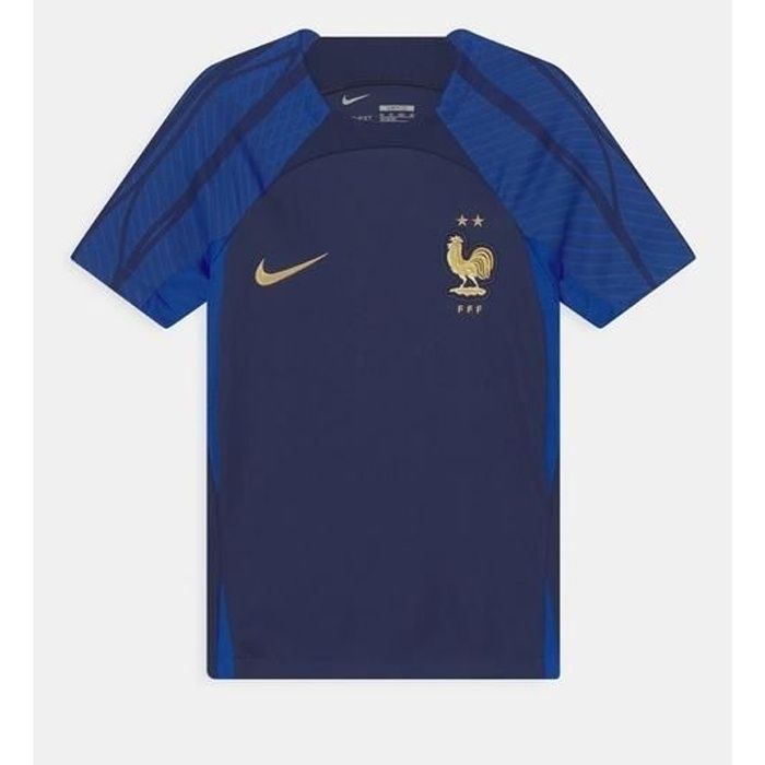 Maillot Entrainement France FFF Home Bleu 2022-2023 Adulte
