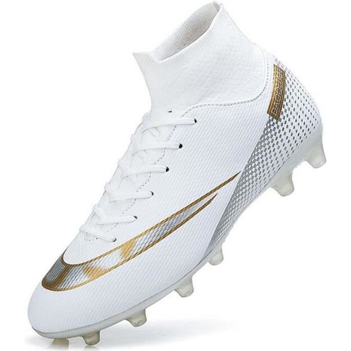 Chaussures de Football JINDING Homme High Top Spike Crampons Profession Athlétisme Entrainement Chaussures de Sport