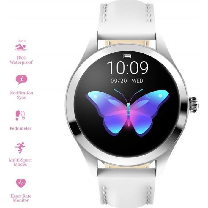 Femmes Montre Connectée, imperméable Bluetooth Smart Watch pour système Android et iOS, Soutien Appel Rappel et Rappel de Message