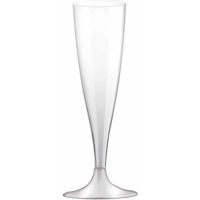 Lot De 6 Flûtes à Champagne -plastique- 14cl Transparent - Paris Prix