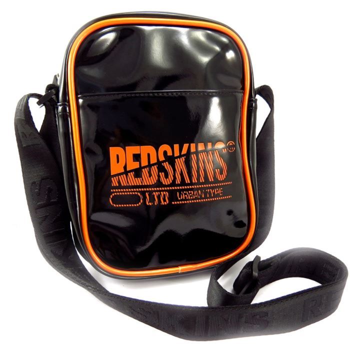 Sac bandoulière -Redskins- noir orange (vernis)