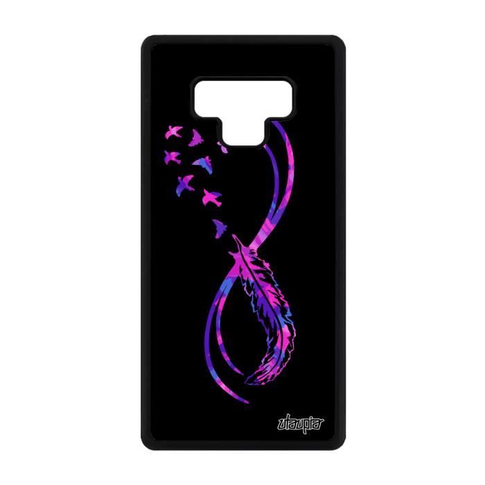 Coque pour Samsung Galaxy Note 9 silicone infini zen multicolore Violet a