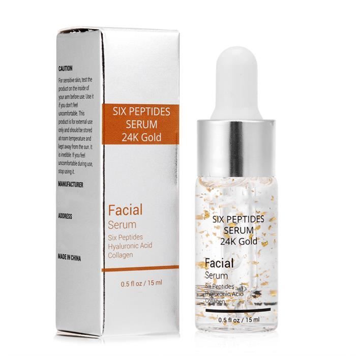 15 ml Sérum Liftant Anti-Âge Fermeté Visage Anti-rides rajeunissement du sérum Six Peptides ABI6