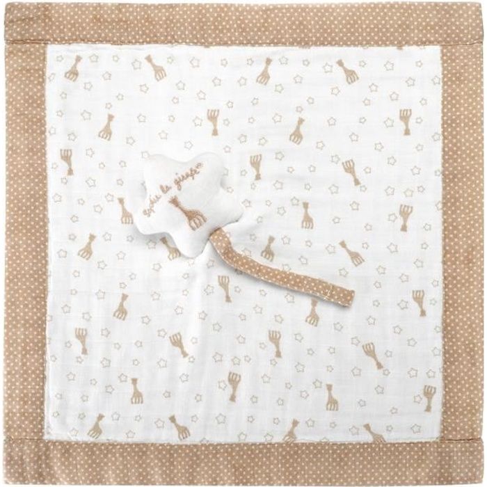 SOPHIE LA GIRAFE Doudou avec attache-sucette So'Pure