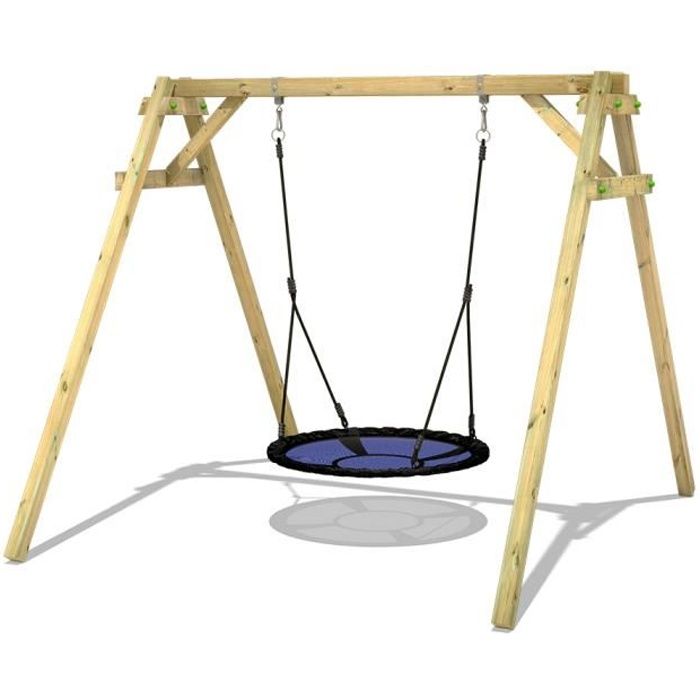 WICKEY Portique balançoire Aire de jeux Smart Rush Portique bois