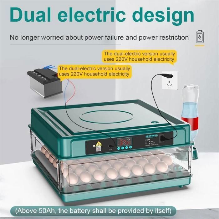 Meilleurs prix pour Incubateur dœufs 10 œufs Retournement automatique et contrôle de la température et réapprovisionnement du lit deau ionique