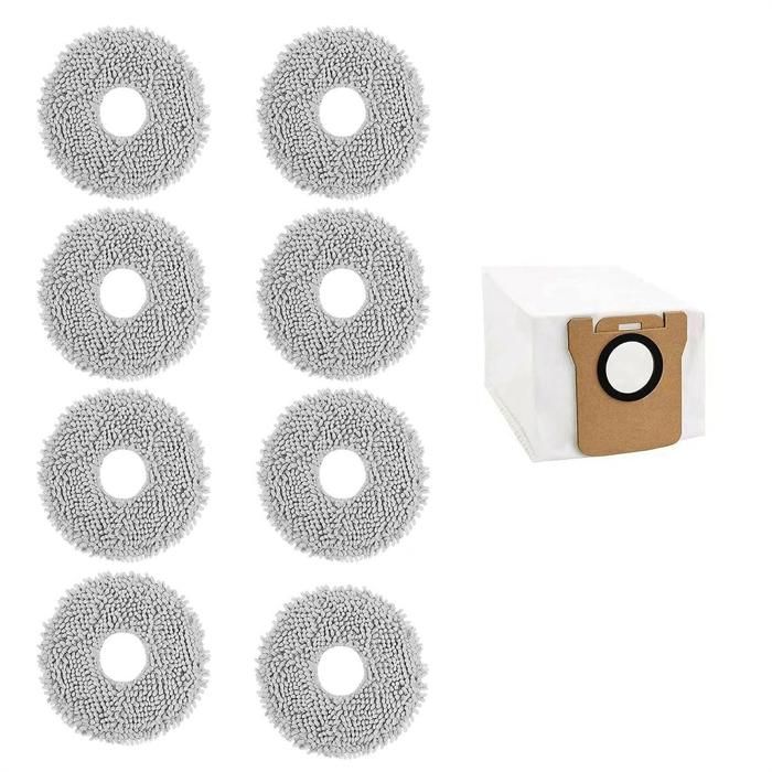 Lot 6 Tampons Nettoyage Dreame L10 / L10s Ultra - Chiffons Microfibre Pour Robot Aspirateur