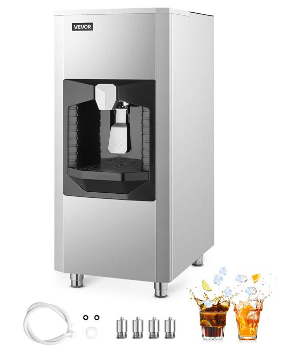 Distributeur de Glaçons-VEVOR-9 kg/min-Bac de Stockage de Glace-Capacité 80 kg-pour Machine à Glaçons Bureau