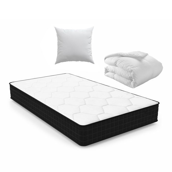 Kbedding – Matelas mousse 70x190 cm – Épaisseur 20 cm – Soutien ferme – Conception respirante – Revêtement antibactérien et antiacarien