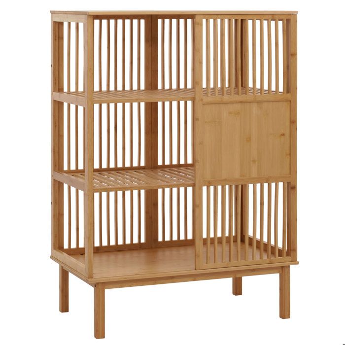 MCW Étagère sur pied en bambou MCW-N81 115x80x45 cm