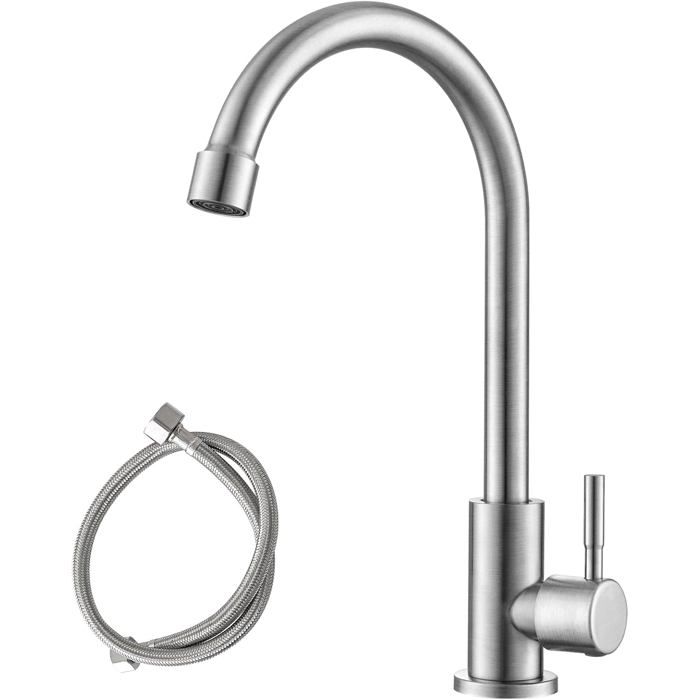 Robinet D'eau, ABS Plastique Robinet D'eau Froide Simple Robinet De Cuisine Évier Accessoires De Lavabo Salle De Bain G1 / 2 (Poignée Droite)robinet Eau Froide Uniquement Robinet Eau Froide Uniquemen