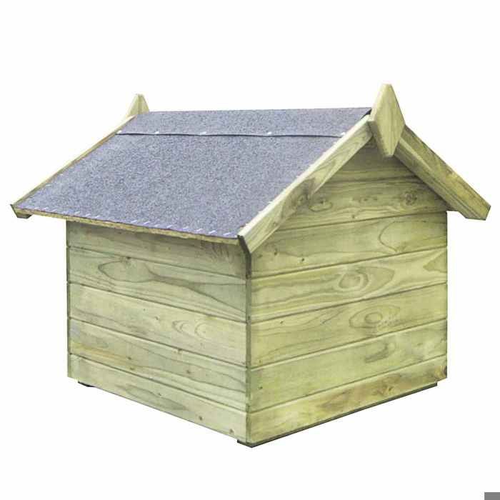 Clarence - TOP* Meuble/Maison/ Niche de jardin - Anti soleil - avec toit ouvrant Bois de pin imprégné - design maille EU6174