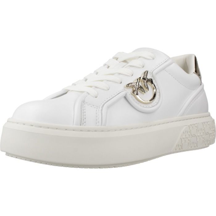 pinko Sport > Zapatillas Mujer Modèle Chaussure Pinko Modèle Yoko 06 Leather - Coleur Blanc