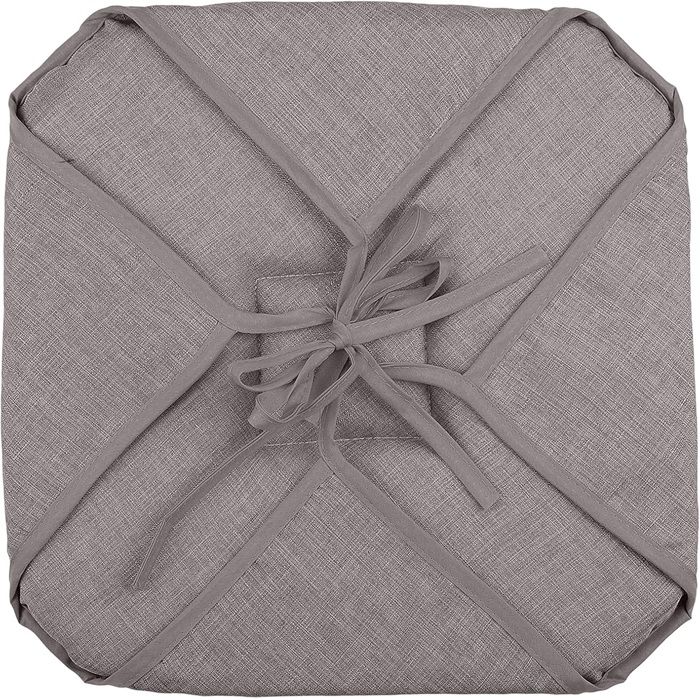 Galette de chaise 4 rabats 40 x 40 cm taupe chinee Galette de chaise 4 rabats 40 x 40 cm taupe chinee