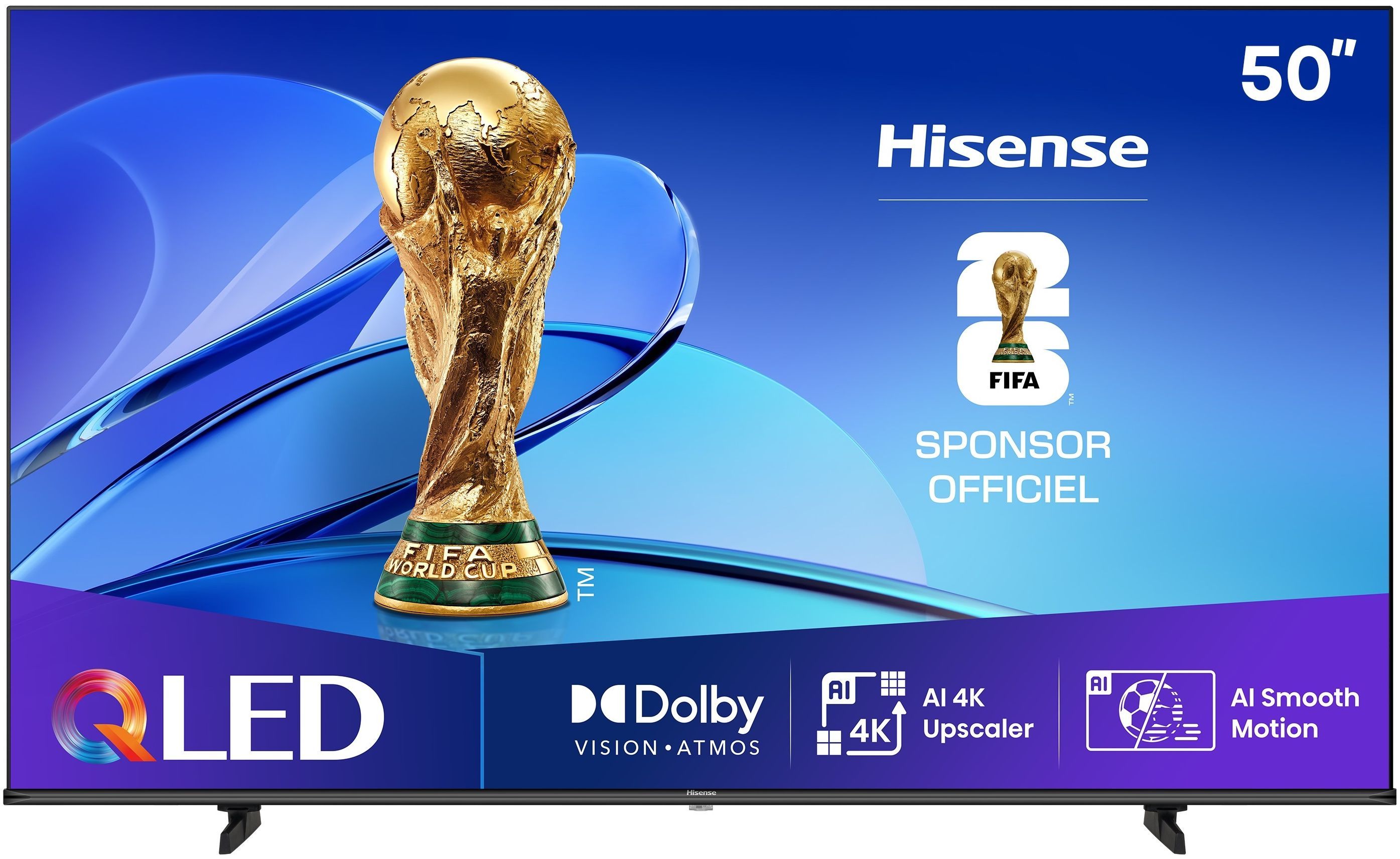 Hisense 50E7Q - TV QLED 50 (126 cm) - 4K UHD 3840x2160 - TV connecté - 3xHDMI 2.1 - WiFi