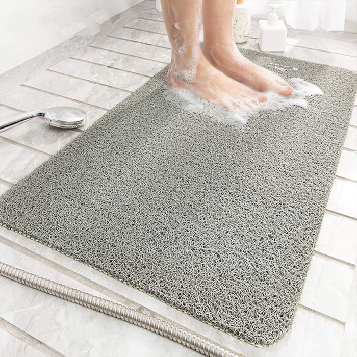 Tapis de douche pour douche intérieure anti-moisissure antibactérien tapis de bain en PVC souple pour salle de bain (40 x 60 cm)