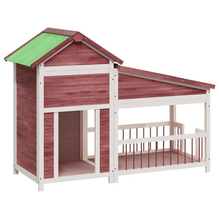 SALE dhiver Chenil/Enclos dextérieur - UU - Grande espace - moka 143x605x109 cm bois de pin solide CC58