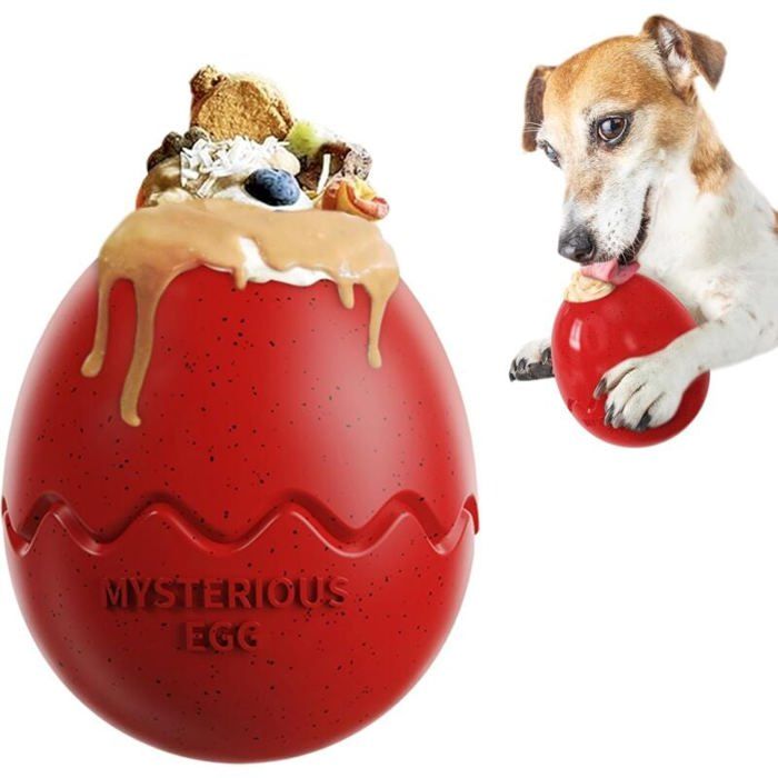 Jouet Chien Mâcher Chasser et Rapporter Jouet Dino Œuf Alimentation Lente Résistant Jouet Chien Grande Taille Chiot.