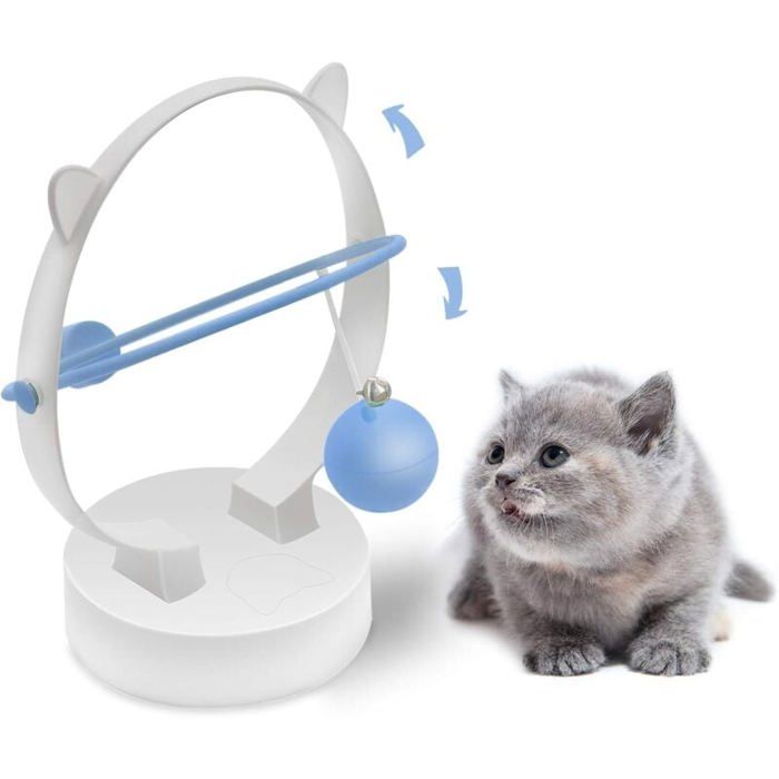 Jouets interactifs pour chats dintérieur - Balançoire cinétique automatique - Jouets électroniques plumes - Pour chats Label