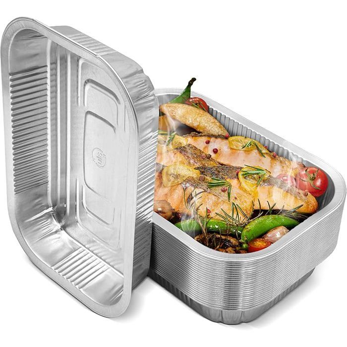 Lot de 50 en aluminium de qualité supérieure de 220 x 150 x 34 mm (L x B x H) 50