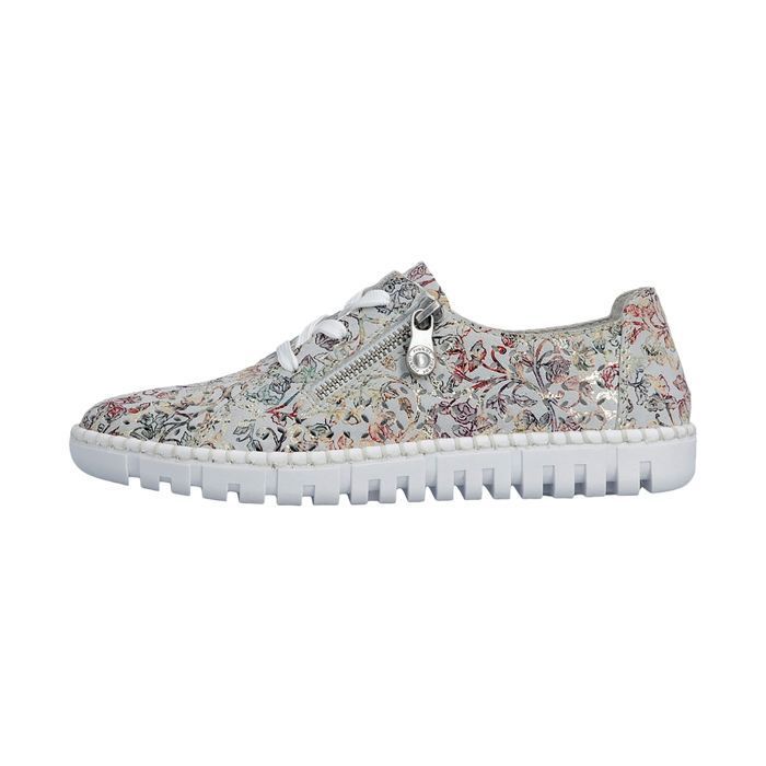 Rieker Basket cuir - RIEKER - Retine - Gris - Lacets & zip - Confort exceptionnel