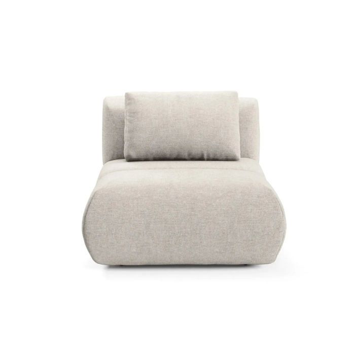 TINA - Fauteuil en tissu chiné - Beige TINA - Fauteuil en tissu chiné - Beige
