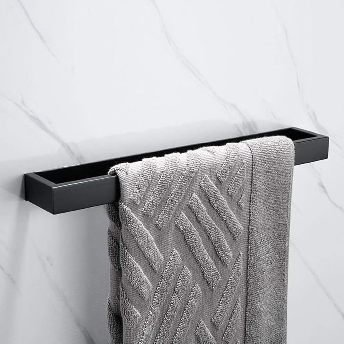 Celbon Barres Porte-Serviettes Auto-Adhésif Support De Serviettes en Acier Inoxydable pour Salle De Bain Ou 40cm Auto-adhésif Noir