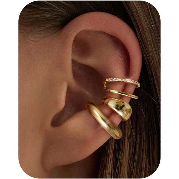 Ear Cuff Boucles DOreilles Non Piercings Boucles DOreilles Femme Chunky Earcuff Boucles DOreilles Sans Trou À Clip Pour C[PP657]