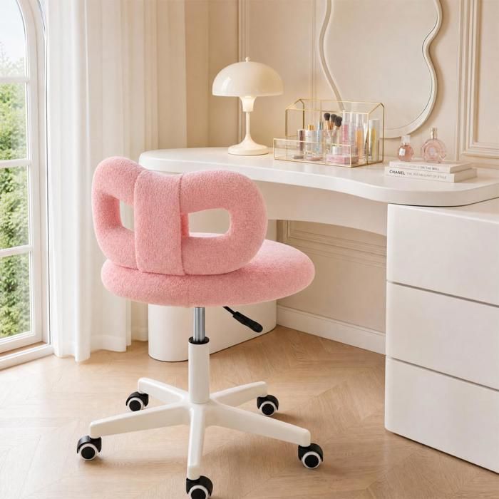 ViYi.Chaise De Burea Pour Enfant - Chaise De Bureau A roulettes - Chaise De Bureau Rotation - Réglable (61-75)cm - Max:90Kg - Rose