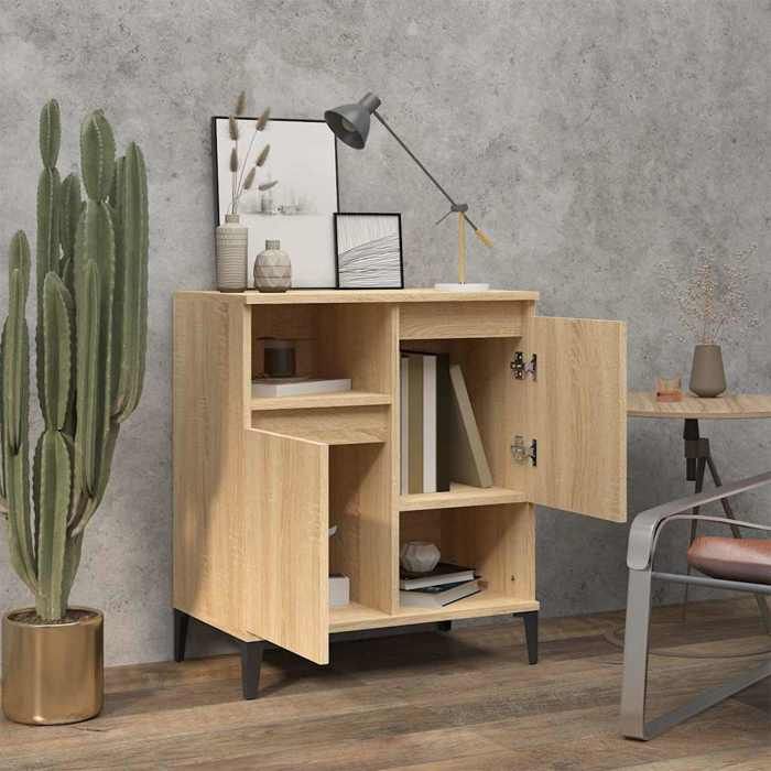 vidaXL Meuble rangement - Buffet Chêne sonoma 60x35x70 cm Bois dingénierie poisd:18.9kg &2091