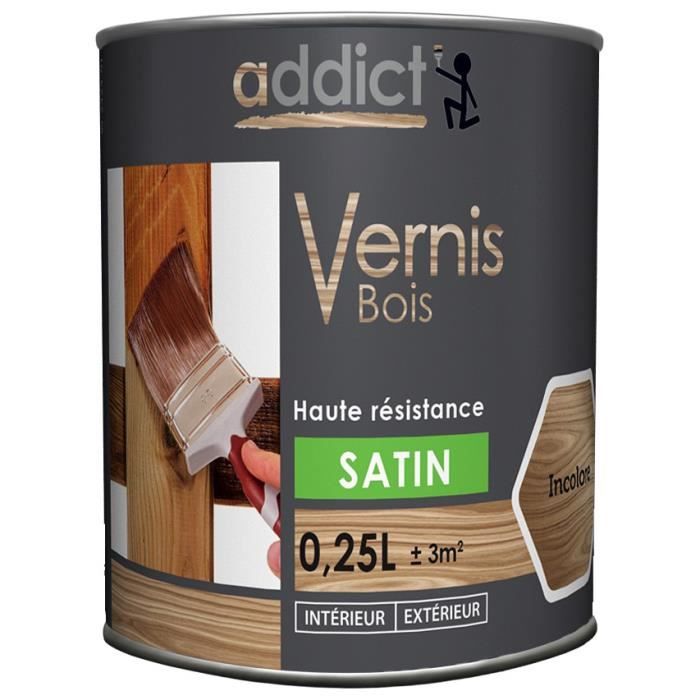Addict Vernis Bois Satin 250ml - Vernis vitrificateurs