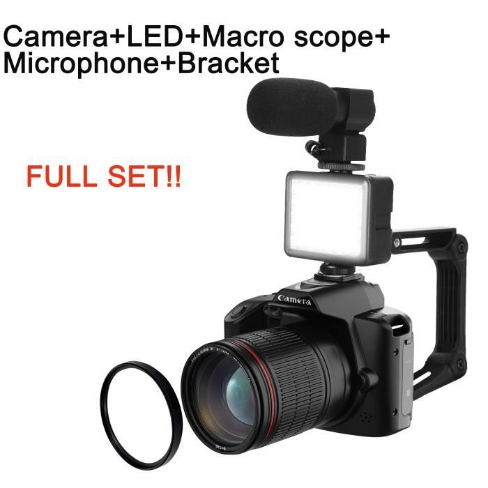 Ensemble complet 16G-Caméra vidéo HD numérique professionnelle, caméscope WiFi 4K, streaming Youtube, enregis